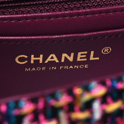 Chanel Tweed Quilted Mini Rectangular Flap Pink Multicolor 6 of 11