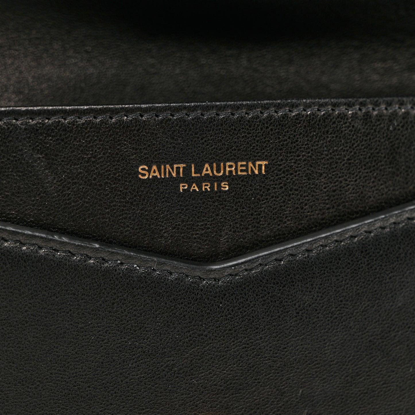 Lambskin Quilted Double Flap Chain Pouch Black