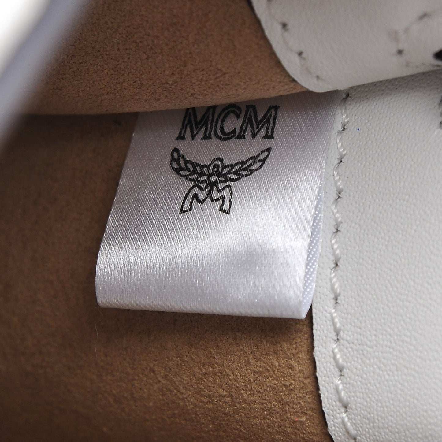 Grained Calfskin Medium Milla Convertible Backpack White Flake