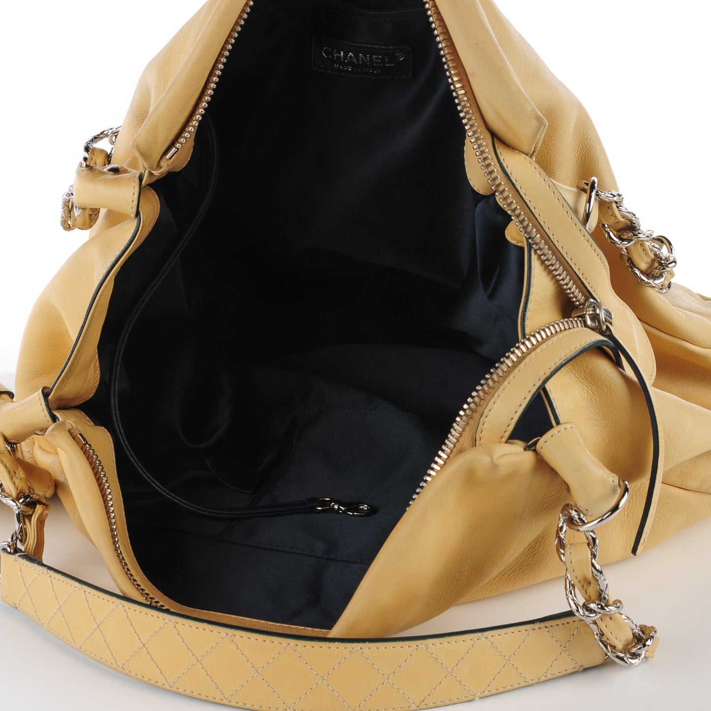 Lambskin Edgy Large Hobo Beige