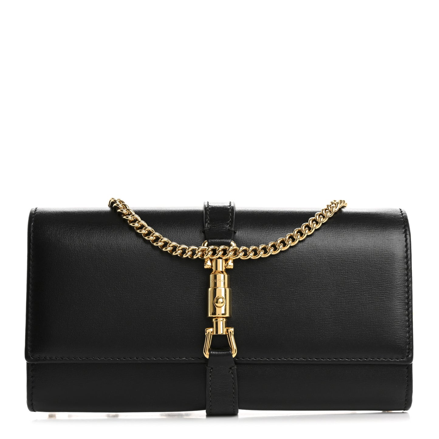 Calfskin Jackie 1961 Chain Wallet Black