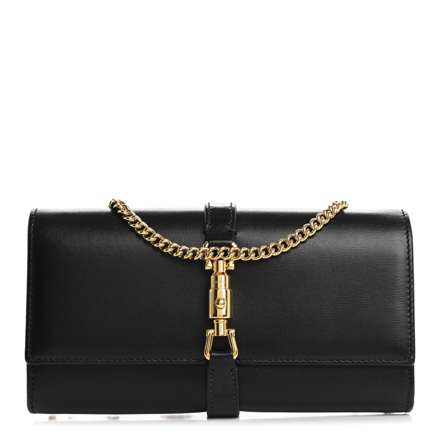 Gucci Calfskin Jackie 1961 Chain Wallet Black 1 of 12