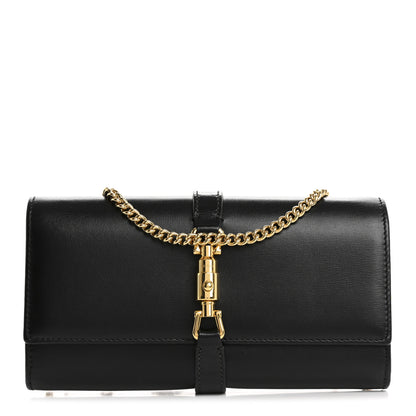 Gucci Calfskin Jackie 1961 Chain Wallet Black 1 of 12