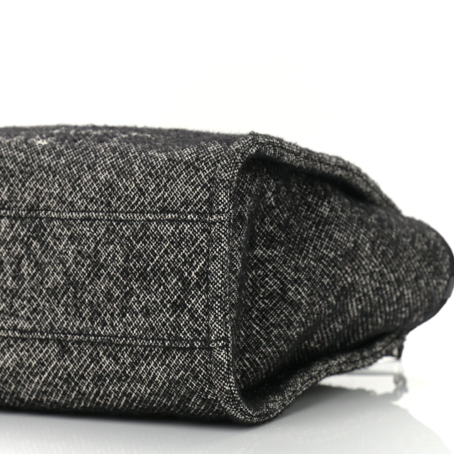 Mixed Fibers Calfskin Small Deauville Tote Black