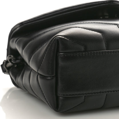 Saint Laurent Calfskin Y Quilted Monogram Monochrome Toy Loulou Crossbody Bag Black 7 of 8