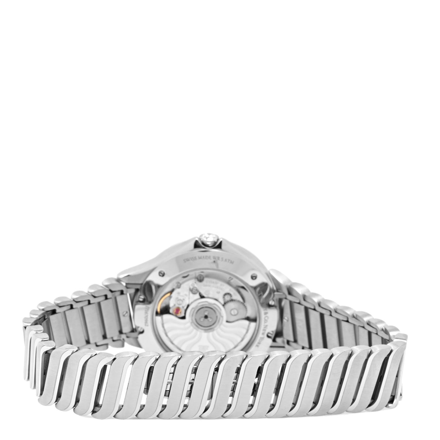 Tiffany Stainless Steel Diamond 34mm Metro 3-Hand Automatic Watch Ice Blue 3 of 5