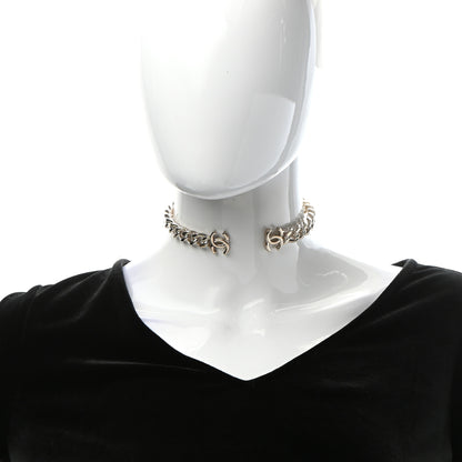 Chanel Metal CC Chain Link Choker Necklace M Gold 2 of 5