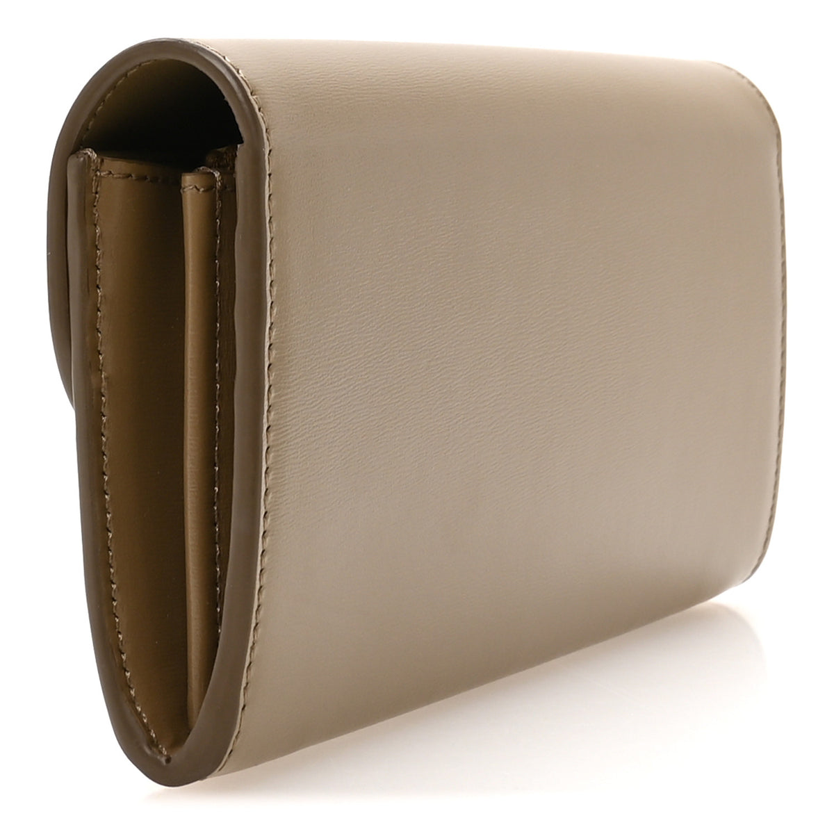Celine Shiny Calfskin Long Triomphe Wallet DarK Sepia 3 of 9