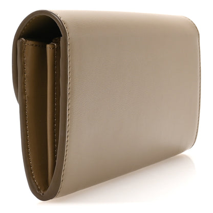 Celine Shiny Calfskin Long Triomphe Wallet DarK Sepia 3 of 9