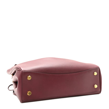 Balenciaga Natural Smooth Calfskin Medium Rodeo Top Handle Handbag Dark Burgundy 4 of 9