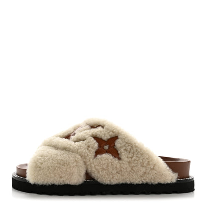 Louis Vuitton Shearling Paseo Flat Comfort Mule 36 Brown 1 of 10