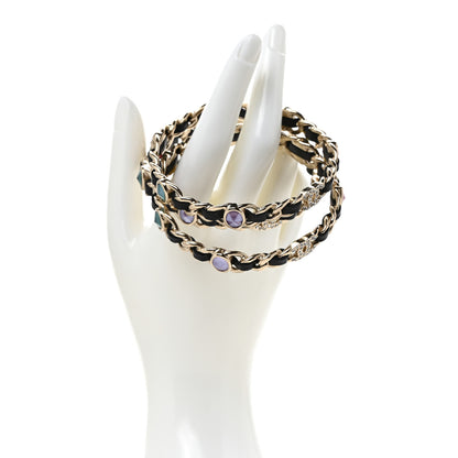 Chanel Lambskin Chain CC Bangle Bracelets Set of Multicolor 2 of 4