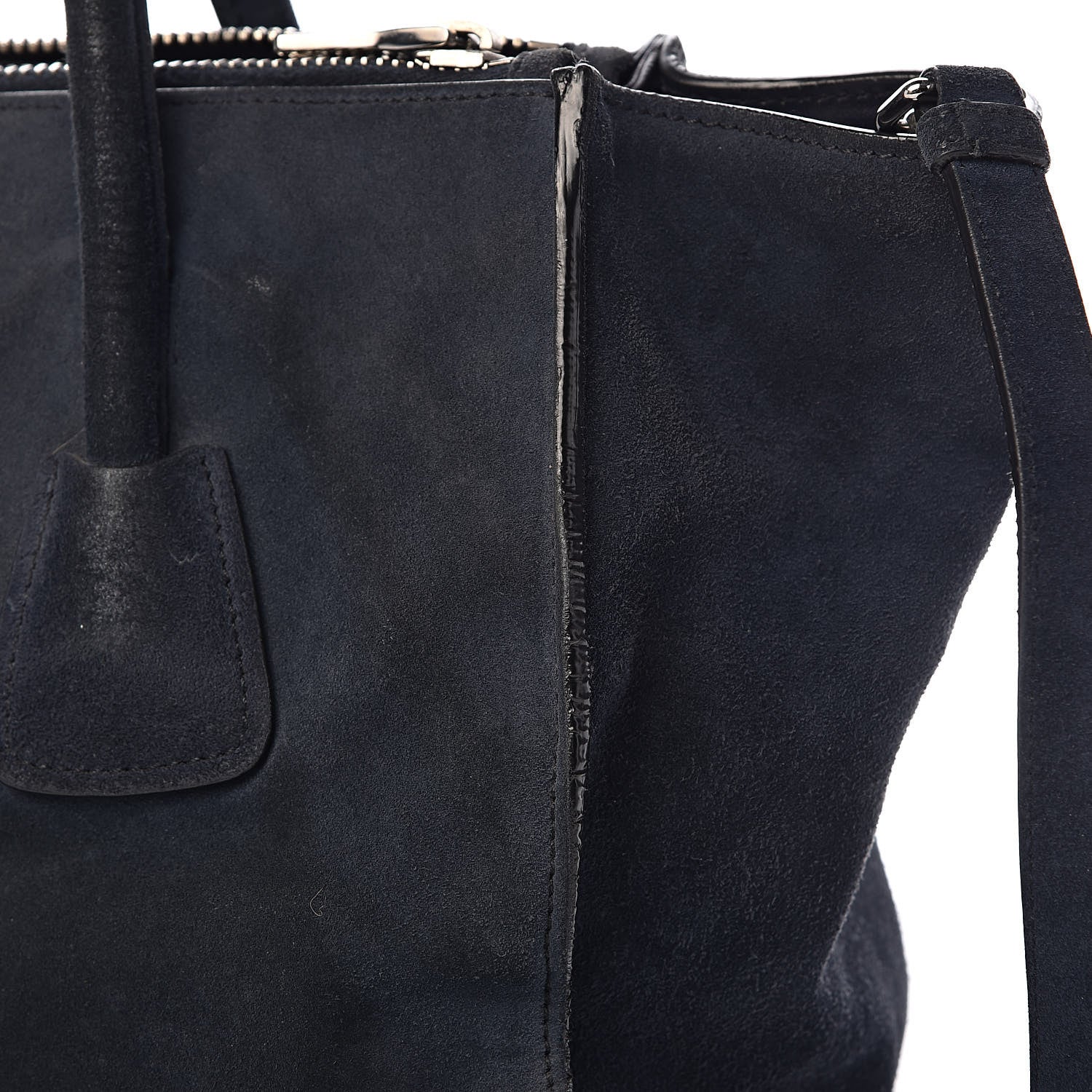 Prada Suede Scamosciato Twin Pocket Tote Oltremare 18 of 21