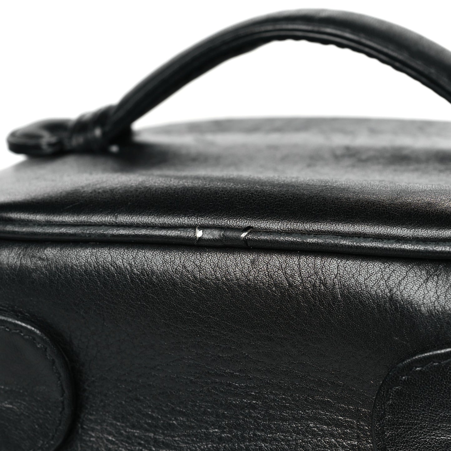 Lambskin Vanity Cosmetic Case Black
