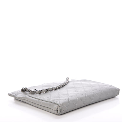 Chanel Calfskin Stitched Small CC Pocket Shoulder Grey 4 of 13
