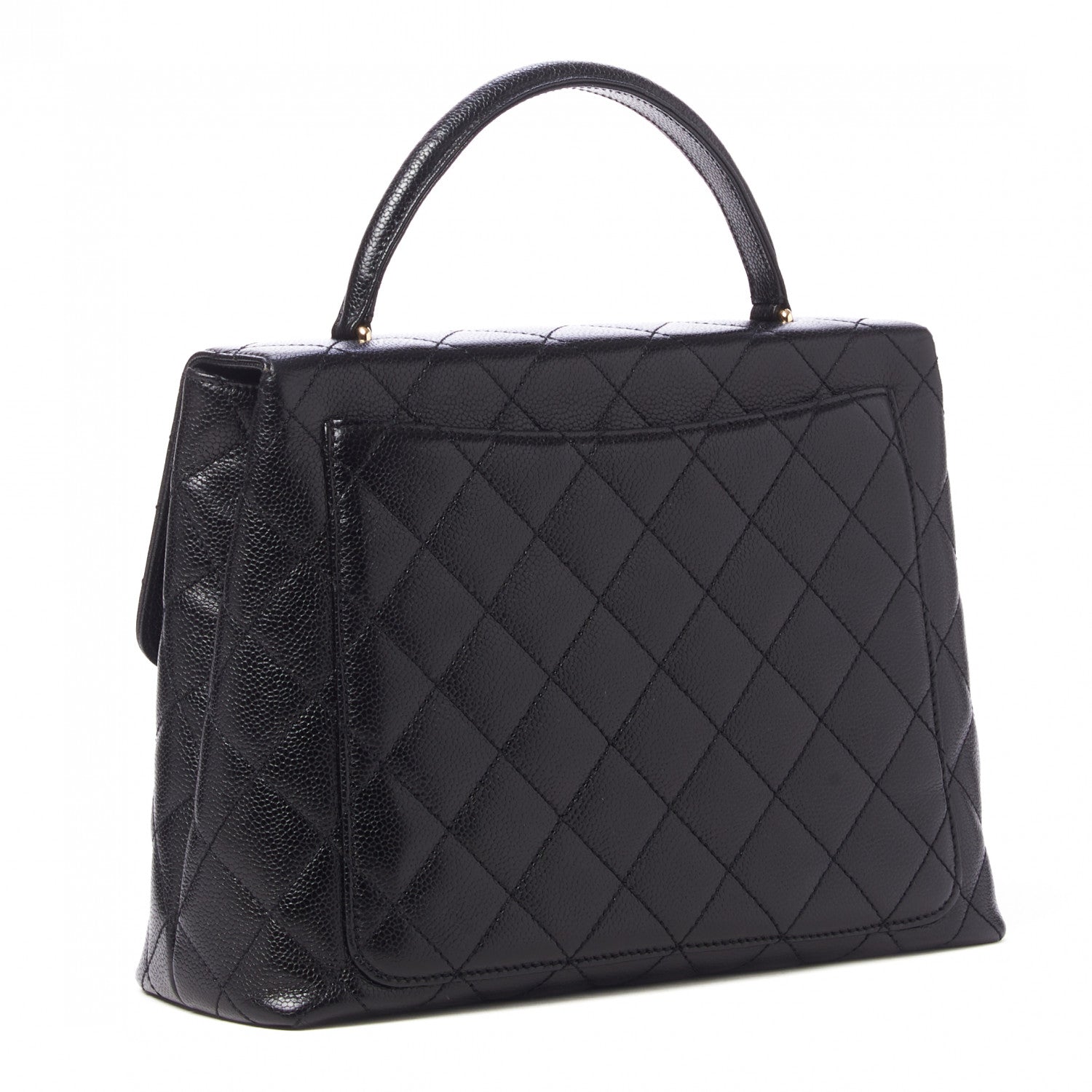 Chanel Caviar Quilted Jumbo Kelly Flap Black 3 of 10