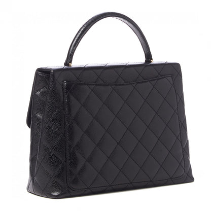 Chanel Caviar Quilted Jumbo Kelly Flap Black 3 of 10