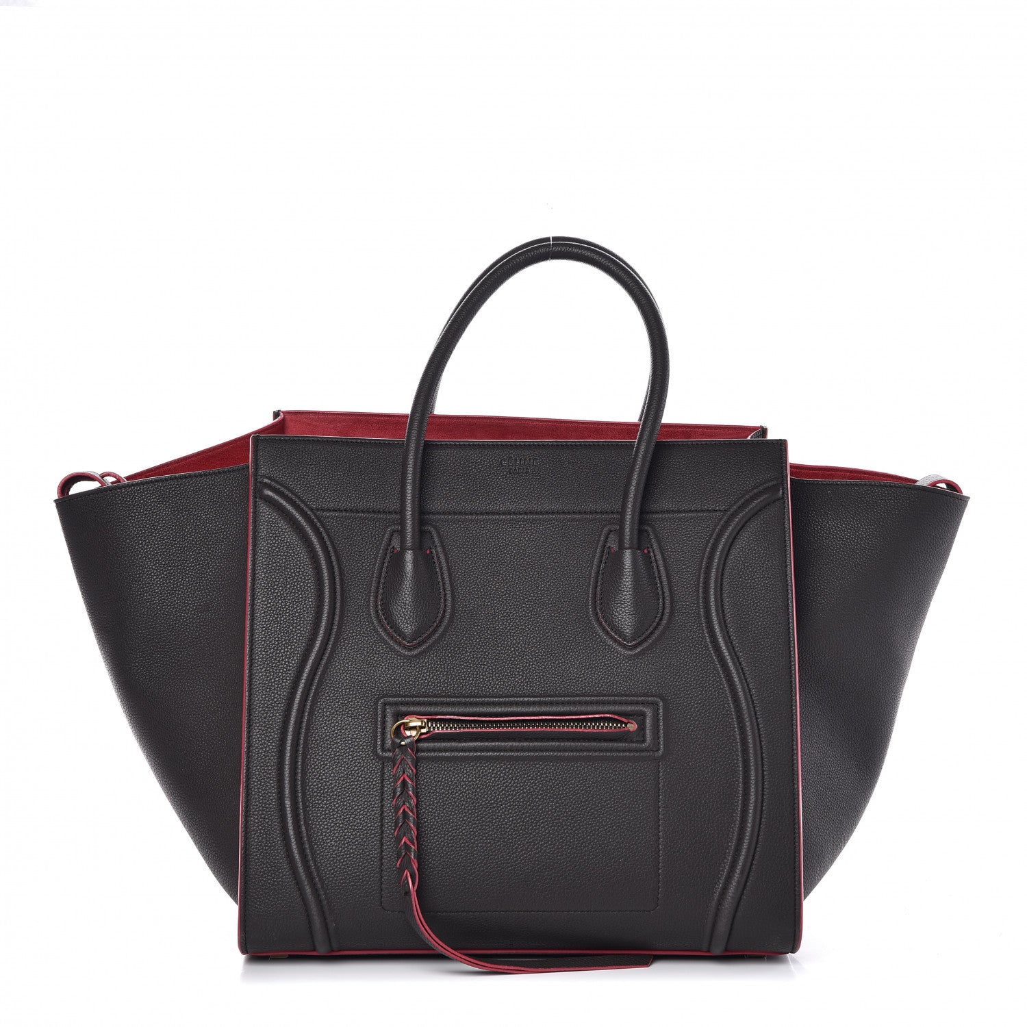 Celine Baby Grained Calfskin Medium Phantom Luggage Dark Taupe 2 of 16