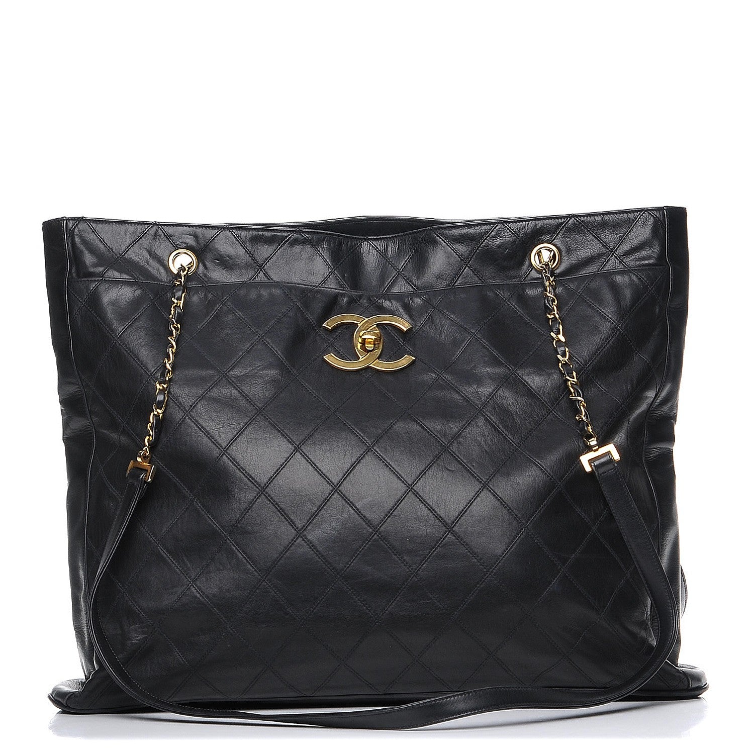 Chanel Lambskin Tote Black 1 of 12