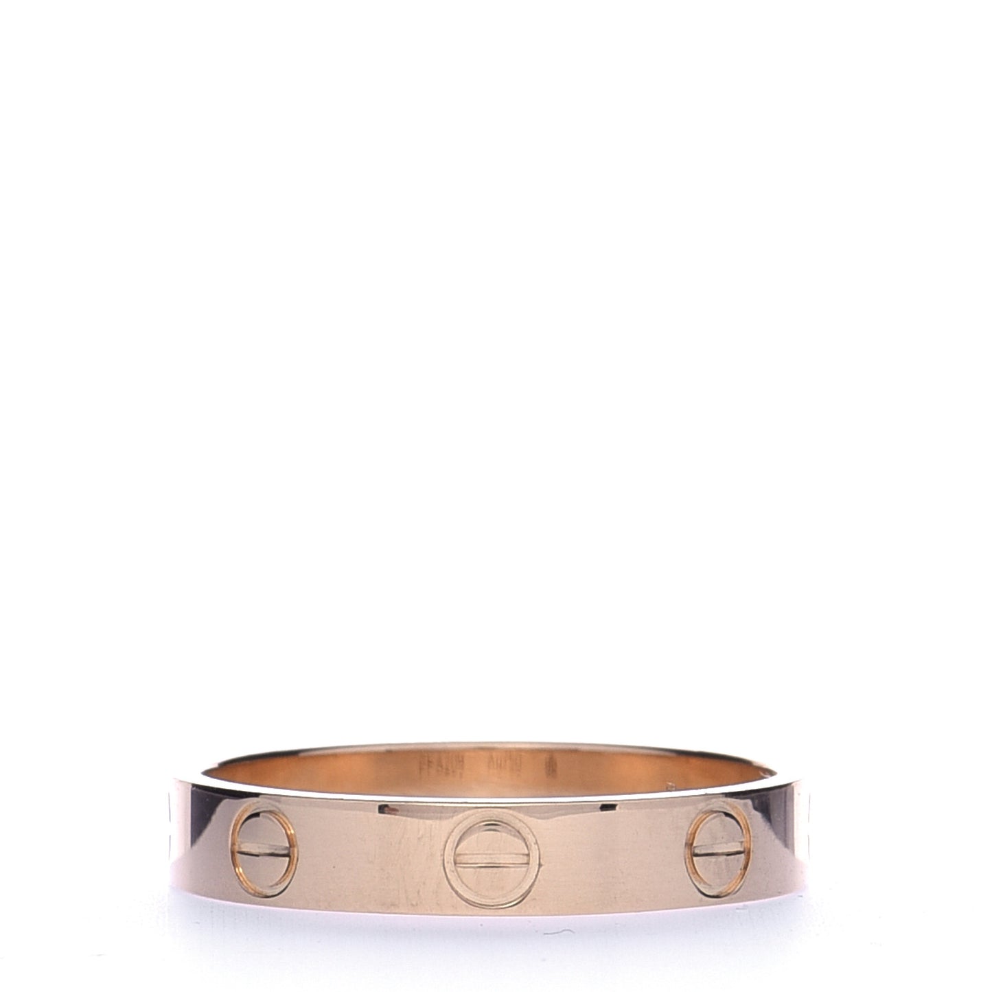 18K Yellow Gold 3.5mm LOVE Wedding Band Ring 55 7.25