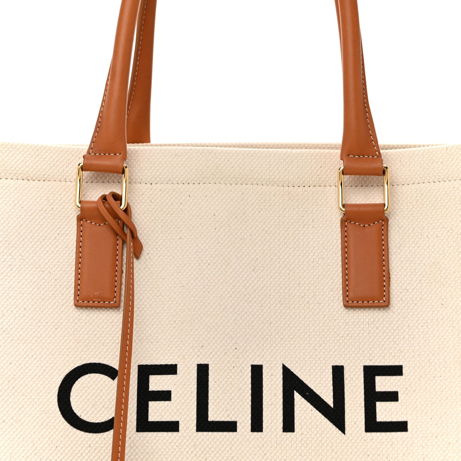 Celine Canvas Calfskin Horizontal Cabas Natural Tan 1764363 Celine Canvas Calfskin Horizontal Cabas Natural Tan 1764363
