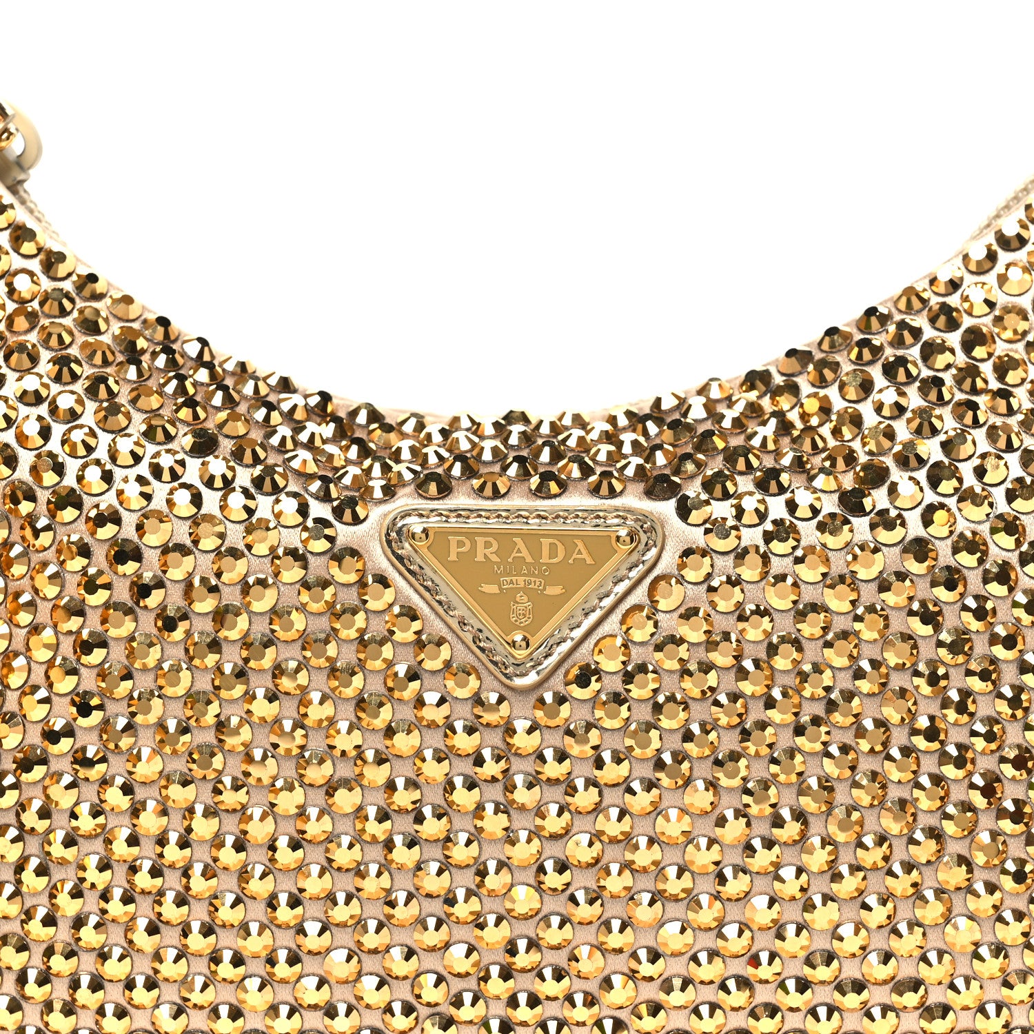 Prada Satin Crystal Mini Re-Edition 2000 Bag Platino 8 of 10