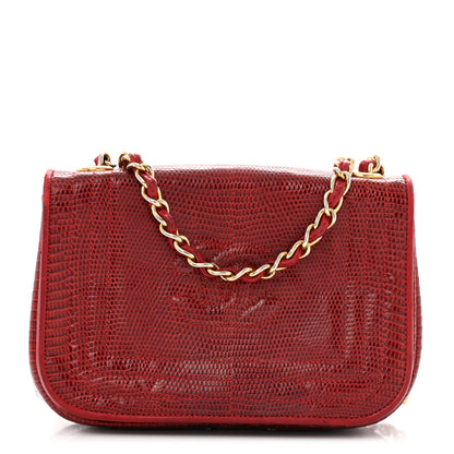 Chanel Lizard CC Mini Flap Bag Red 1 of 16