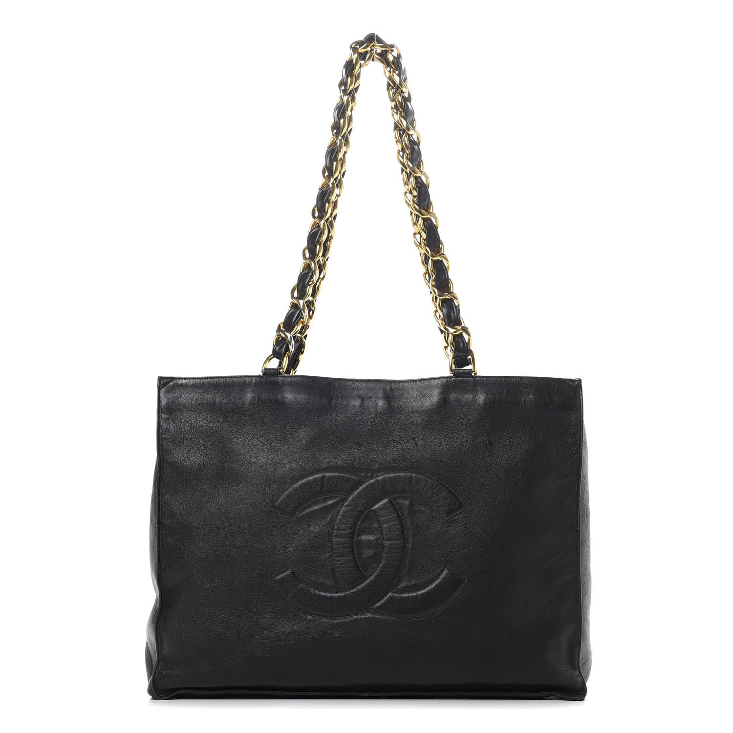 Chanel Lambskin CC Tote Black 1 of 13
