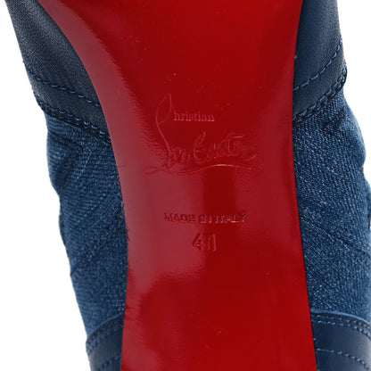 Christian Louboutin Nappa Denim Santiabooty 85 Boots 41 Blue 6 of 8