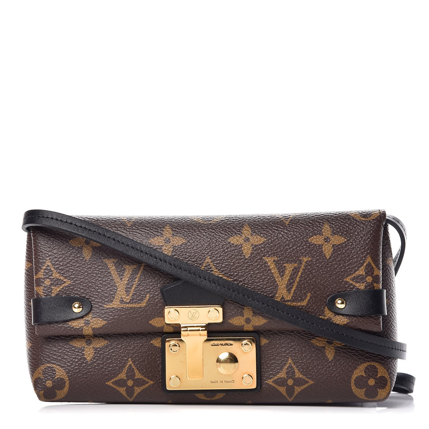 Monogram Triangle Chain Wallet Black
