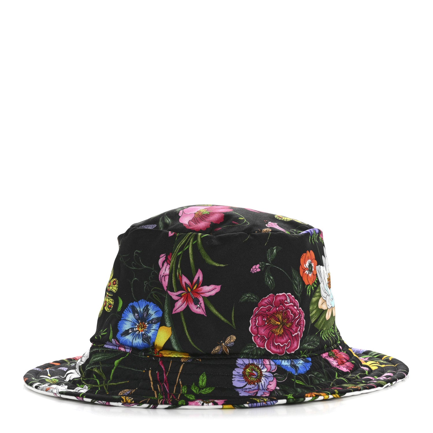 Gucci Printed Silk Flora Reversible Bucket Hat 58 Multicolor 3 of 13