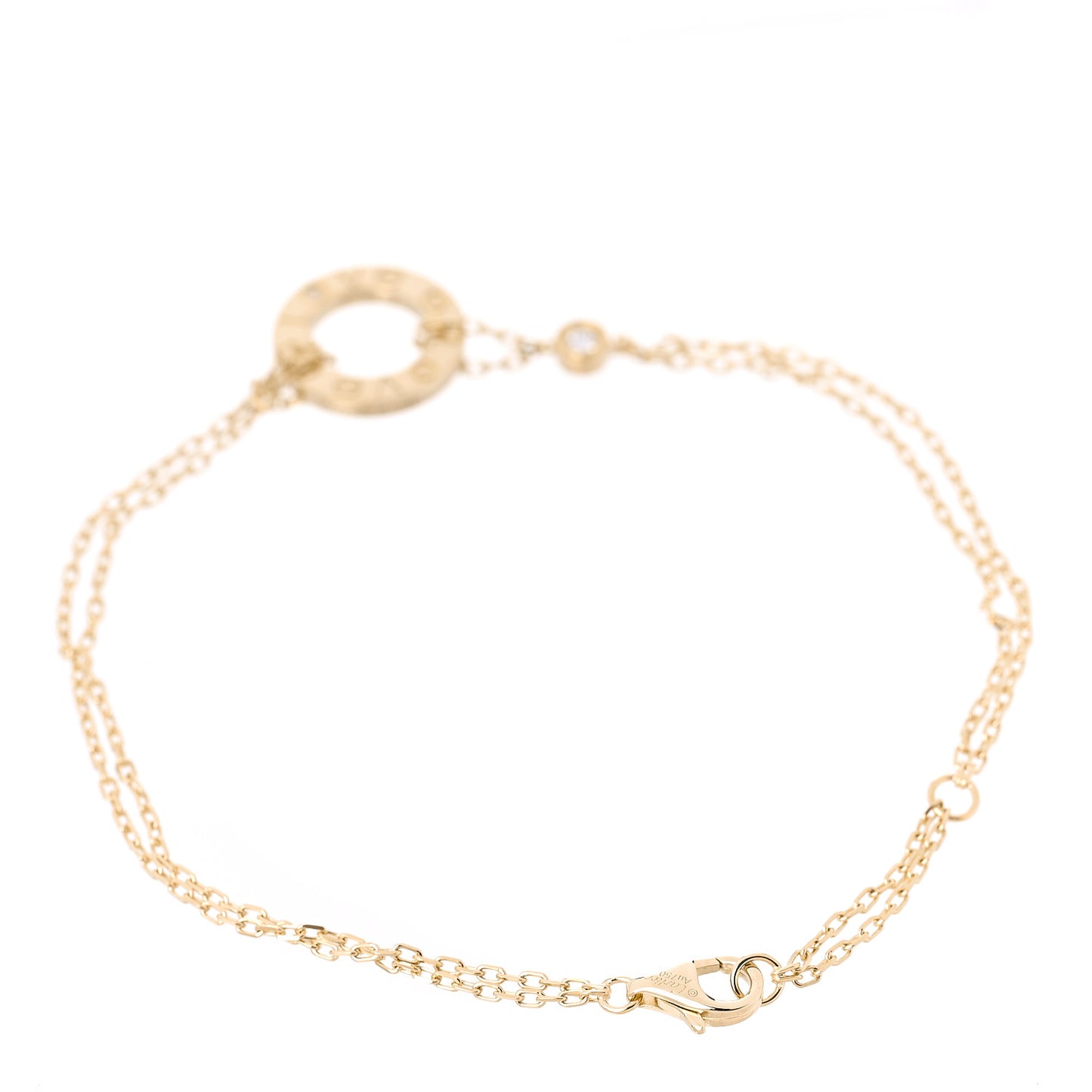 18K Yellow Gold Diamond LOVE Bracelet