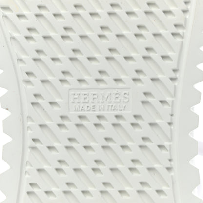 Hermes Canvas Calfskin Mens Climb Sneakers 42.5 White 6 of 9