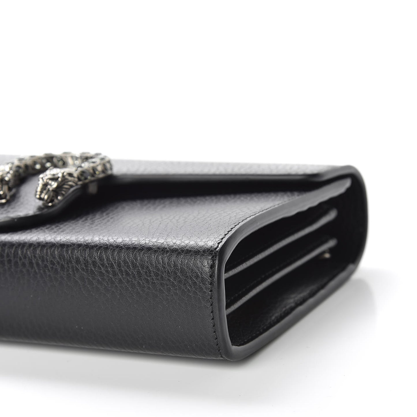 Calfskin Mini Dionysus Chain Wallet Black