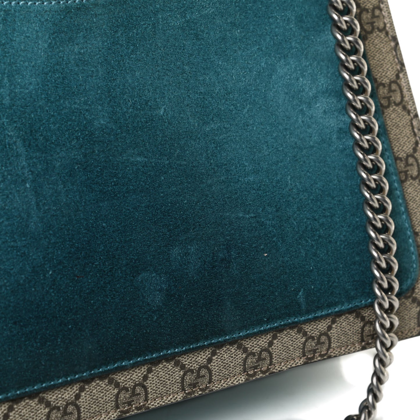 GG Supreme Monogram Angry Cat Embroidered Medium Dionysus Shoulder Bag Beige Ultramarine