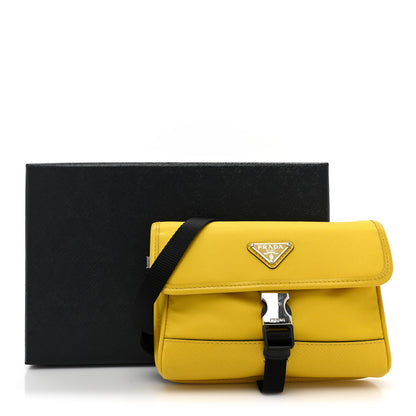 Prada Re-Nylon Saffiano Smartphone Case Crossbody Giallo 10 of 10
