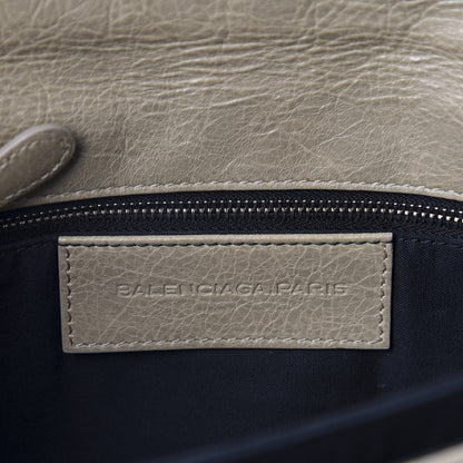 Balenciaga Agneau Giant 12 Silver Hardware Envelope Clutch Beige Latte 8 of 10