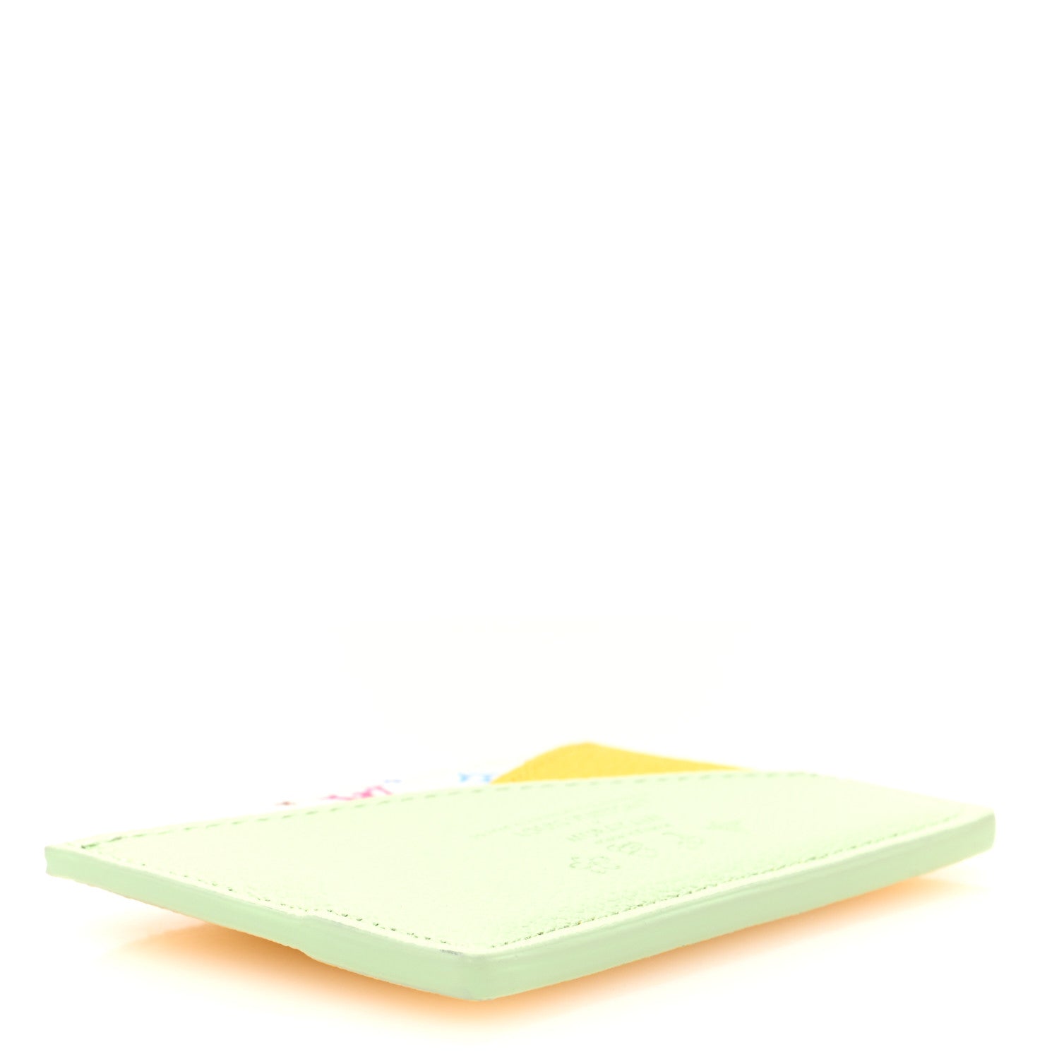 Louis Vuitton LV X TM Monogram Multicolor Criss-Cross Card Holder Green Tea Gingko Green Tea Gingko Yellow 4 of 7