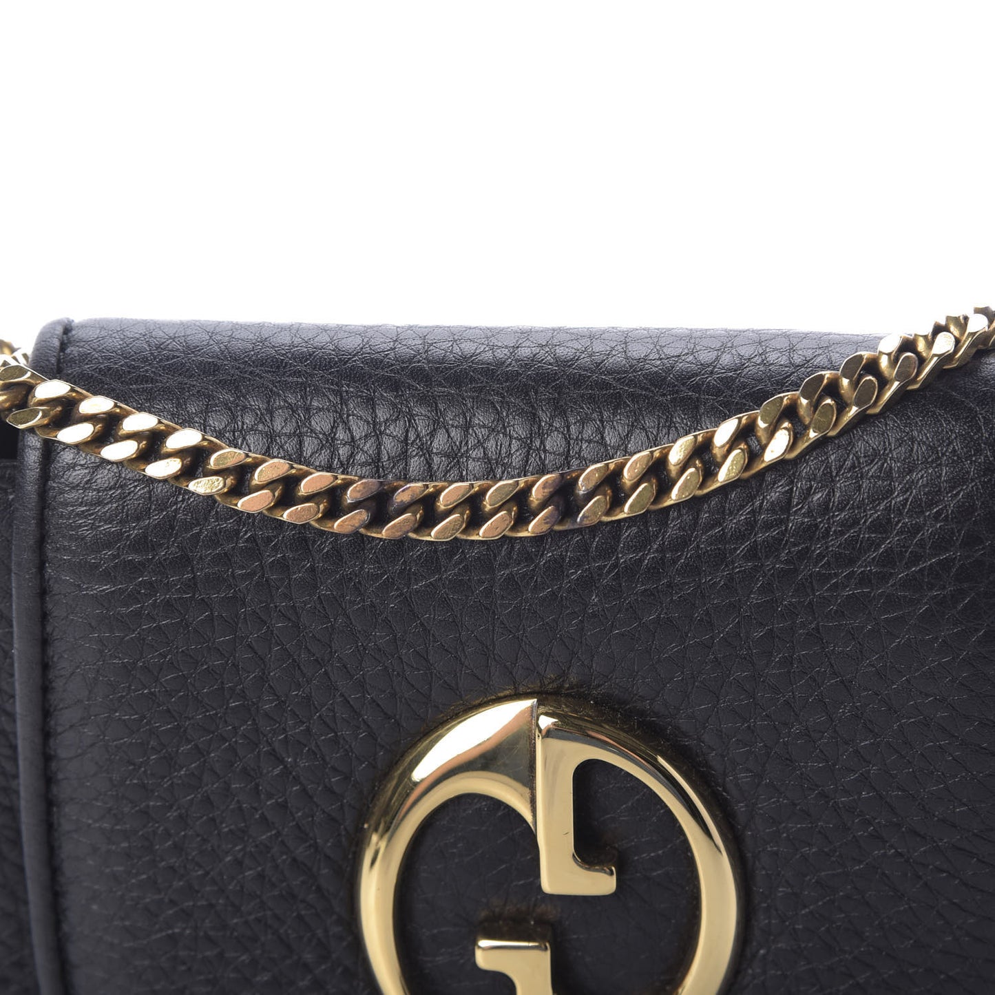 Pebbled Calfskin Small 1973 Chain Shoulder Bag Black