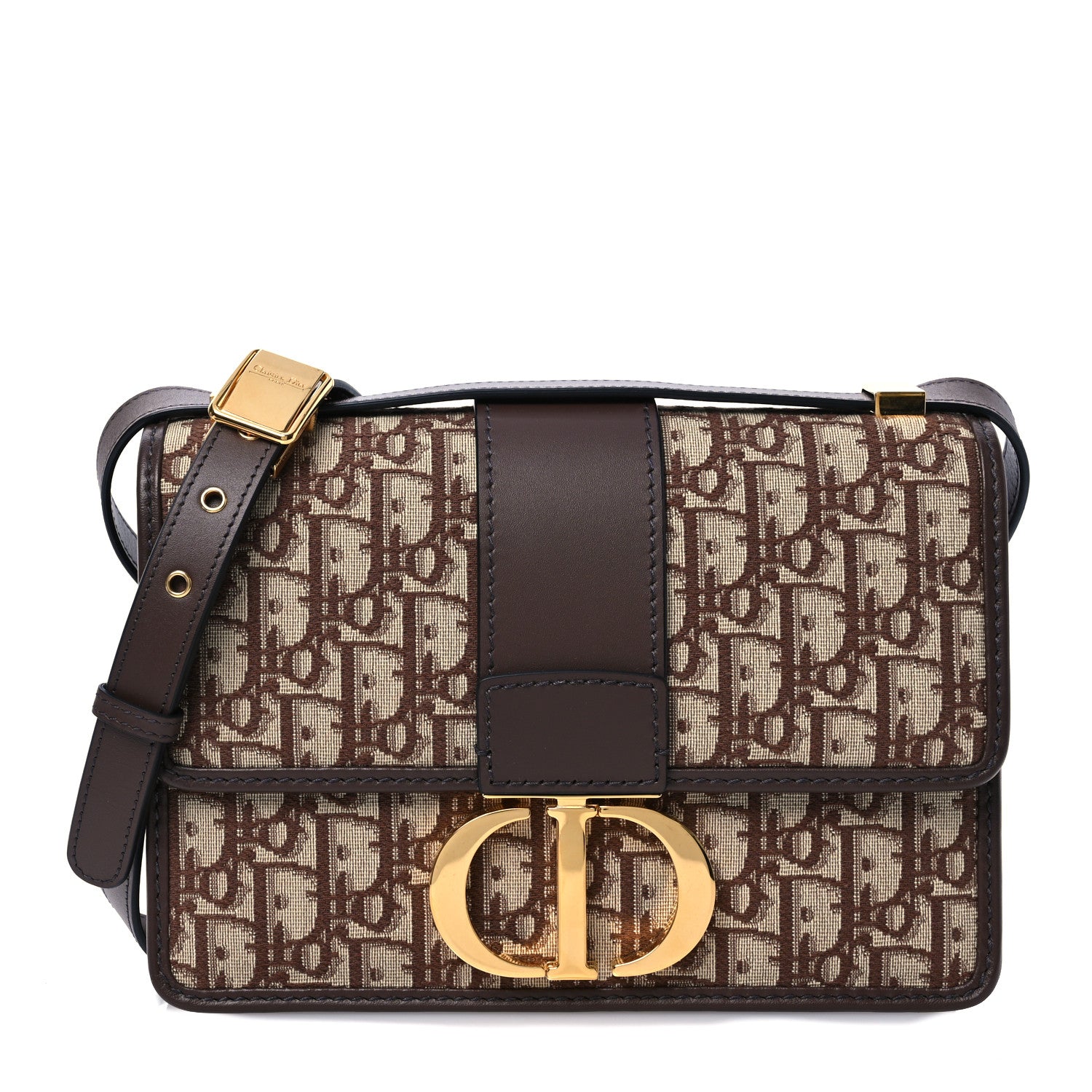 Christian Dior Oblique 30 Montaigne Flap Bag Brown 1 of 11