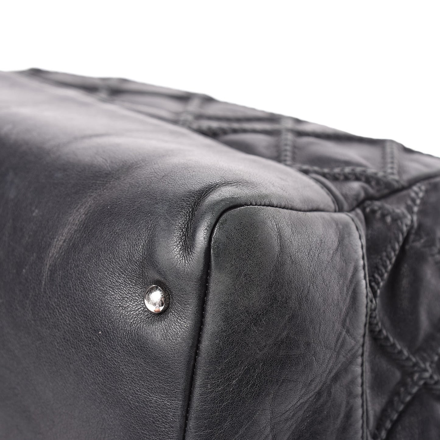 Lambskin Stitched Accordion Shoulder Bag Black