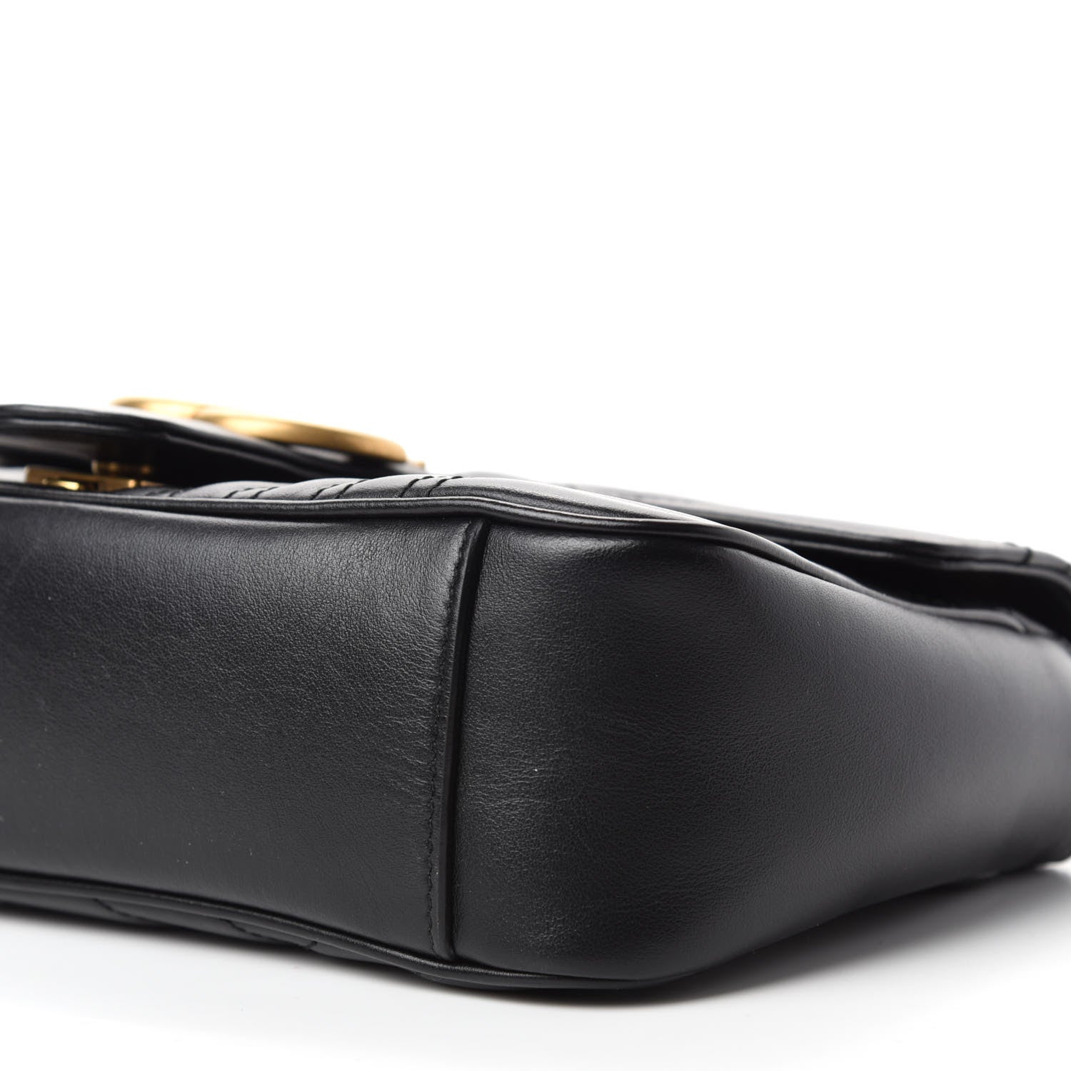 Gucci Calfskin Matelasse Small GG Marmont Shoulder Bag Black 7 of 10