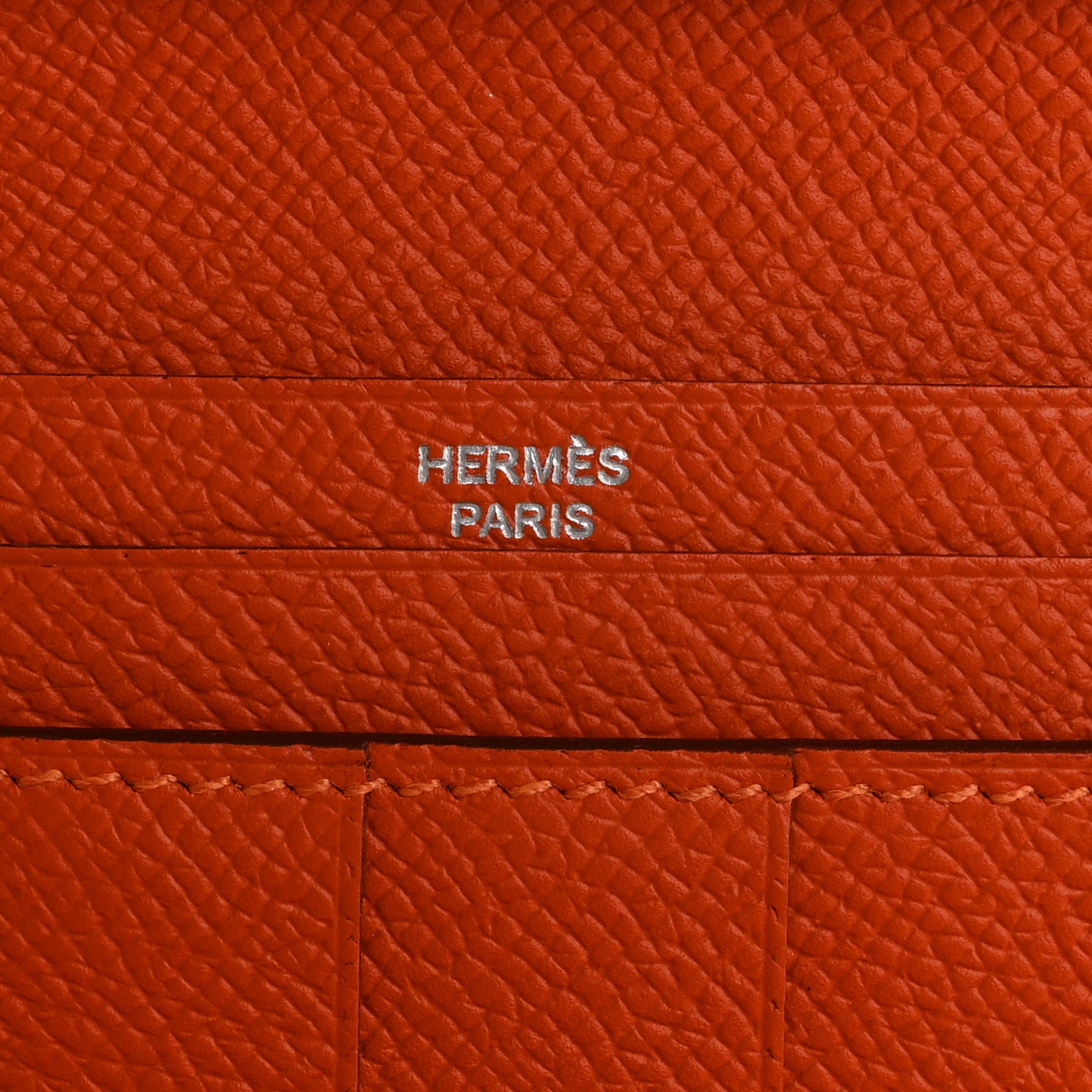 Hermes Epsom Tri-Fold Bearn Gusset Wallet Orange 7 of 8