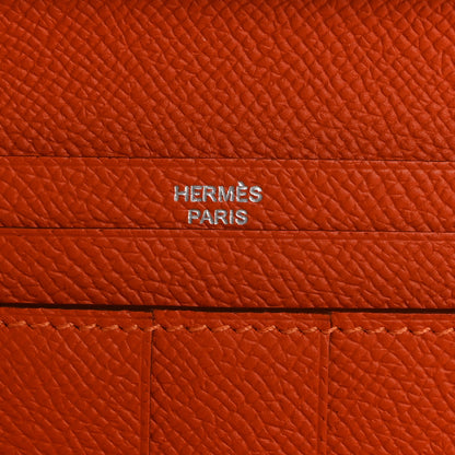 Hermes Epsom Tri-Fold Bearn Gusset Wallet Orange 7 of 8
