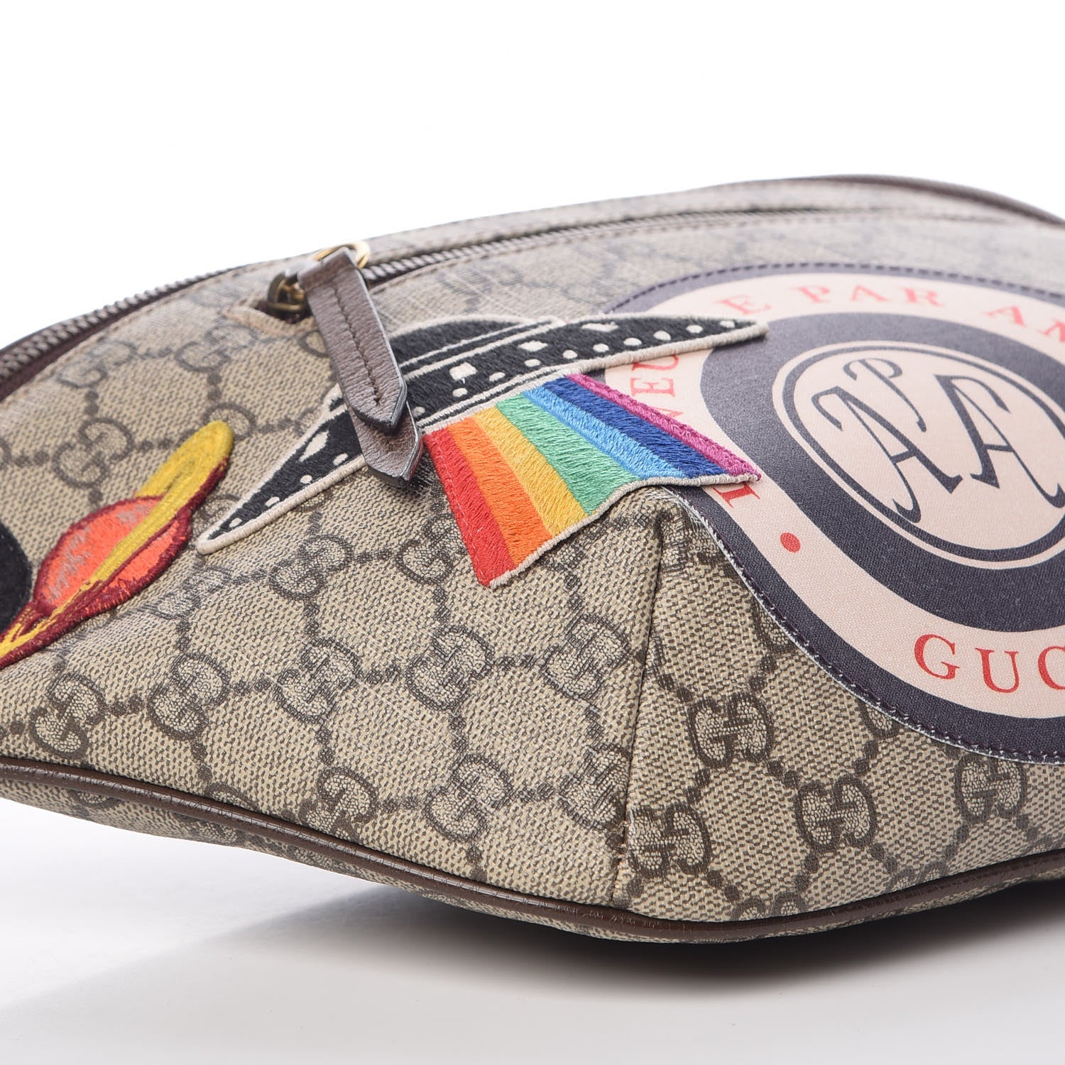 Gucci GG Supreme Monogram Courrier Belt Bag Beige New Acero 10 of 11