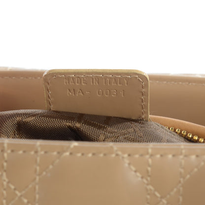 Christian Dior Patent Medium Lady Dior Beige 8 of 9