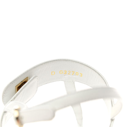 Chanel Lambskin CC Thong Sandals 38 White 8 of 8