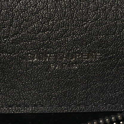 Saint Laurent Sheepskin Matelasse Chevron Monogram Medium College Bag Black 5 of 8