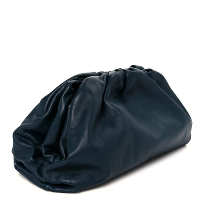 Bottega Veneta Smooth Butter Calf The Pouch Oversized Clutch Deep Blue 3 of 12