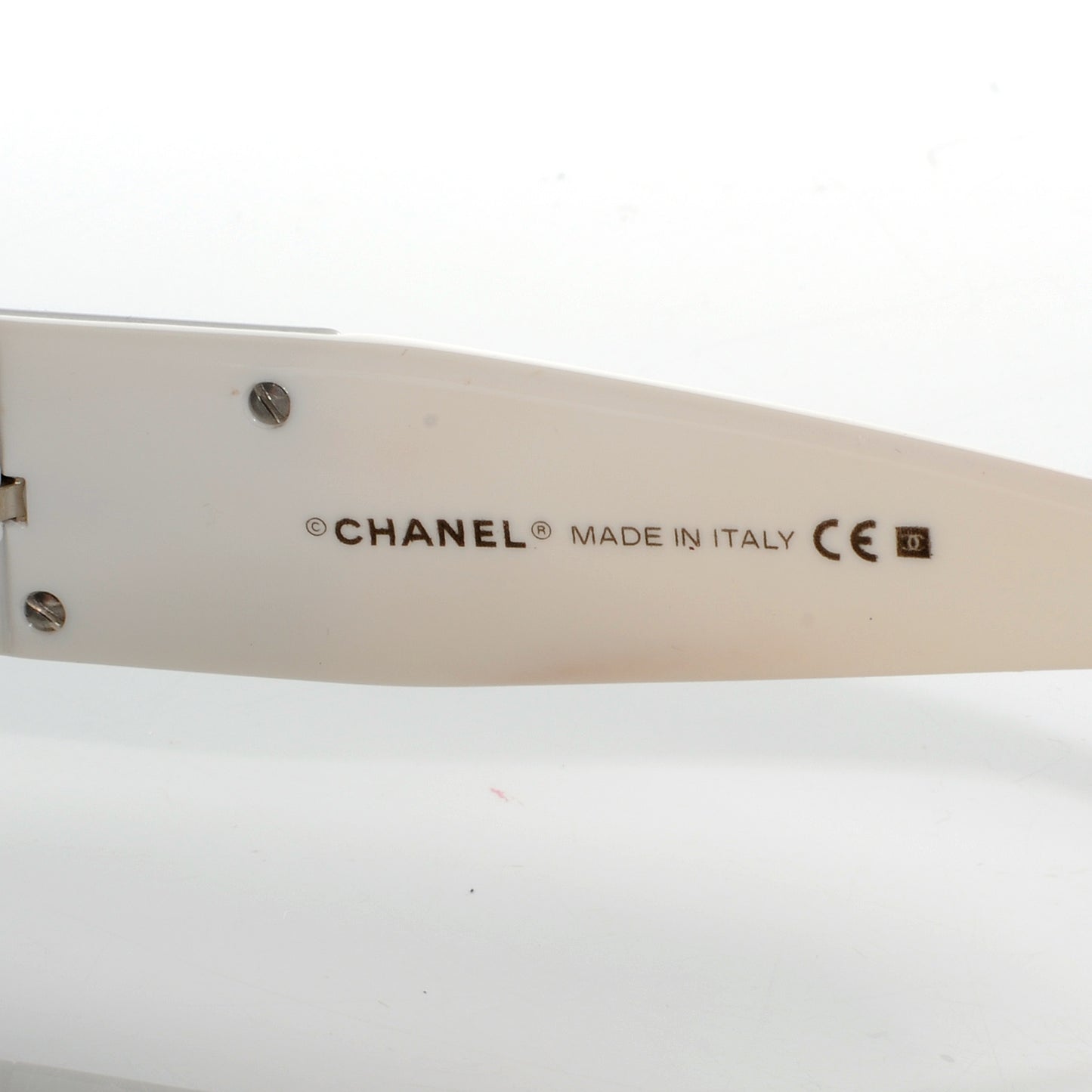 Crystal CC Logo Sunglasses 4117 B White